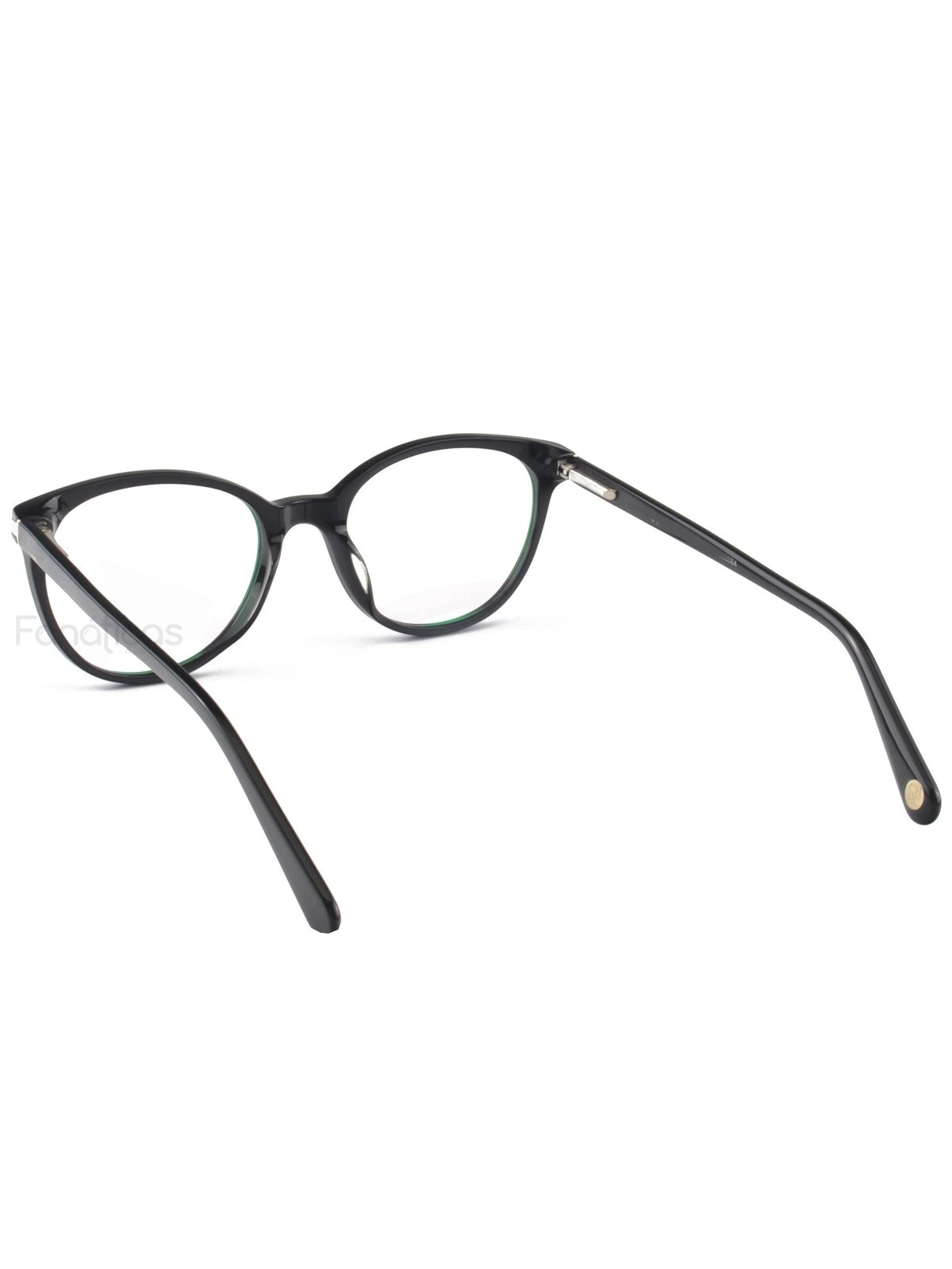 Armação de Óculos Oval CH625 Preto Acetato Feminino