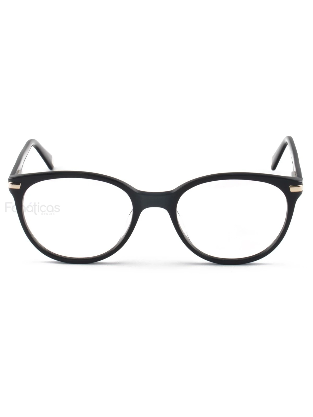 Armação de Óculos Oval CH625 Preto Acetato Feminino