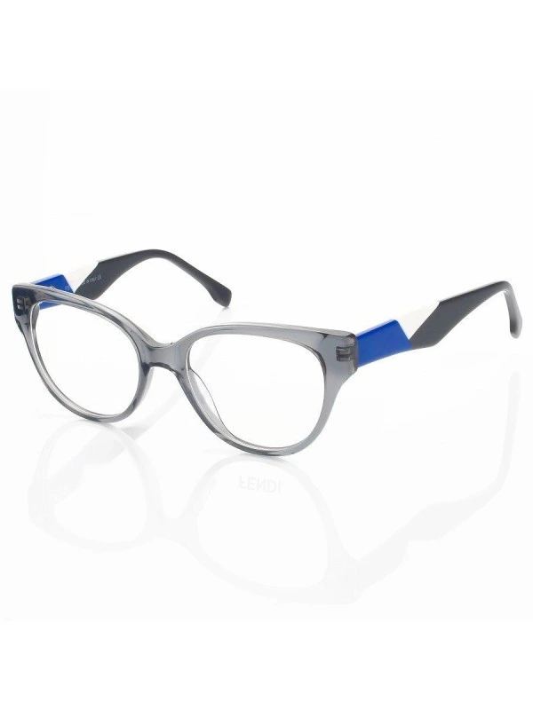 Armação de Óculos Oval FD3260 Cinza e Azul