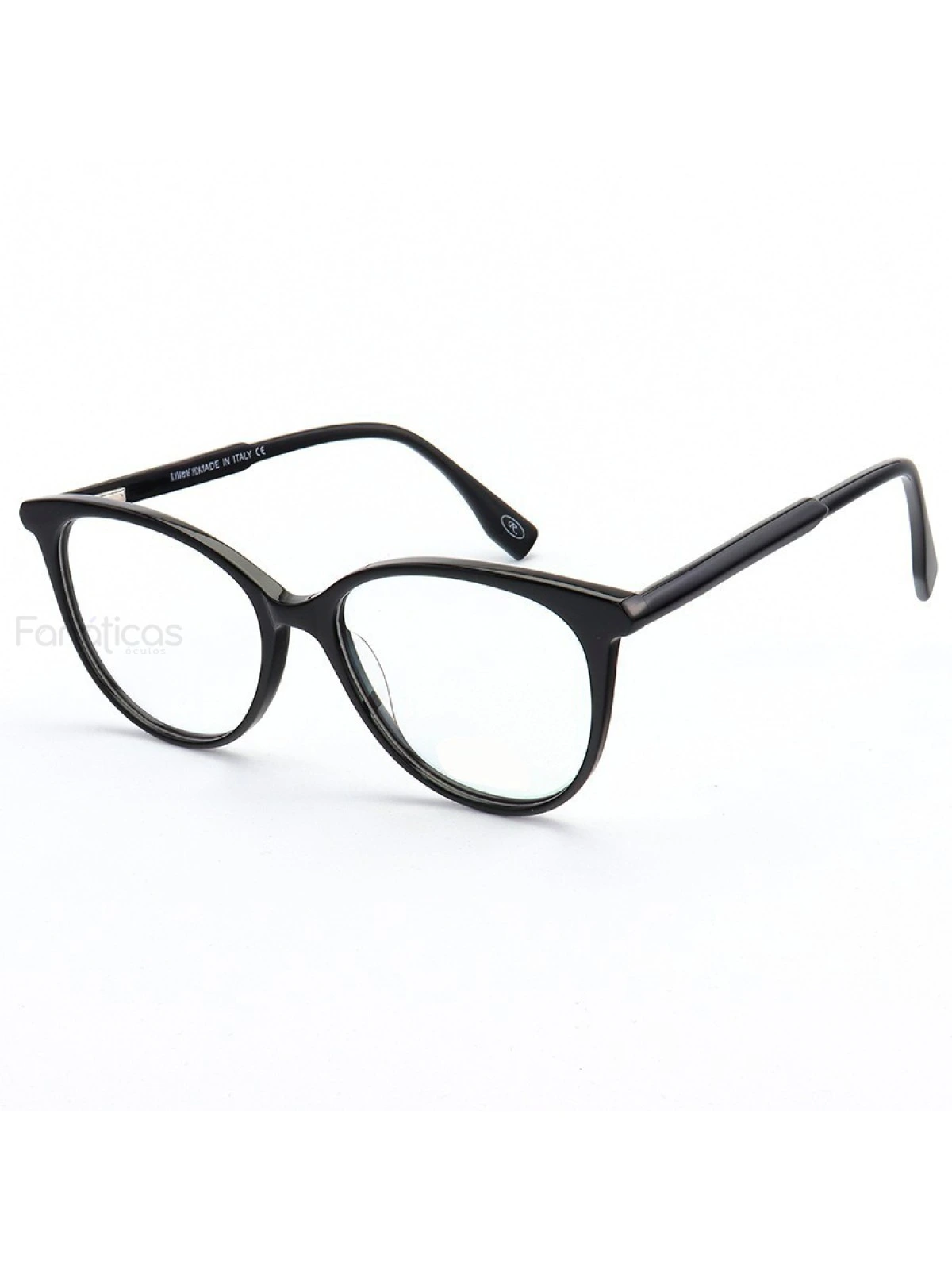 Armação de Óculos Oval FF0465 Preto