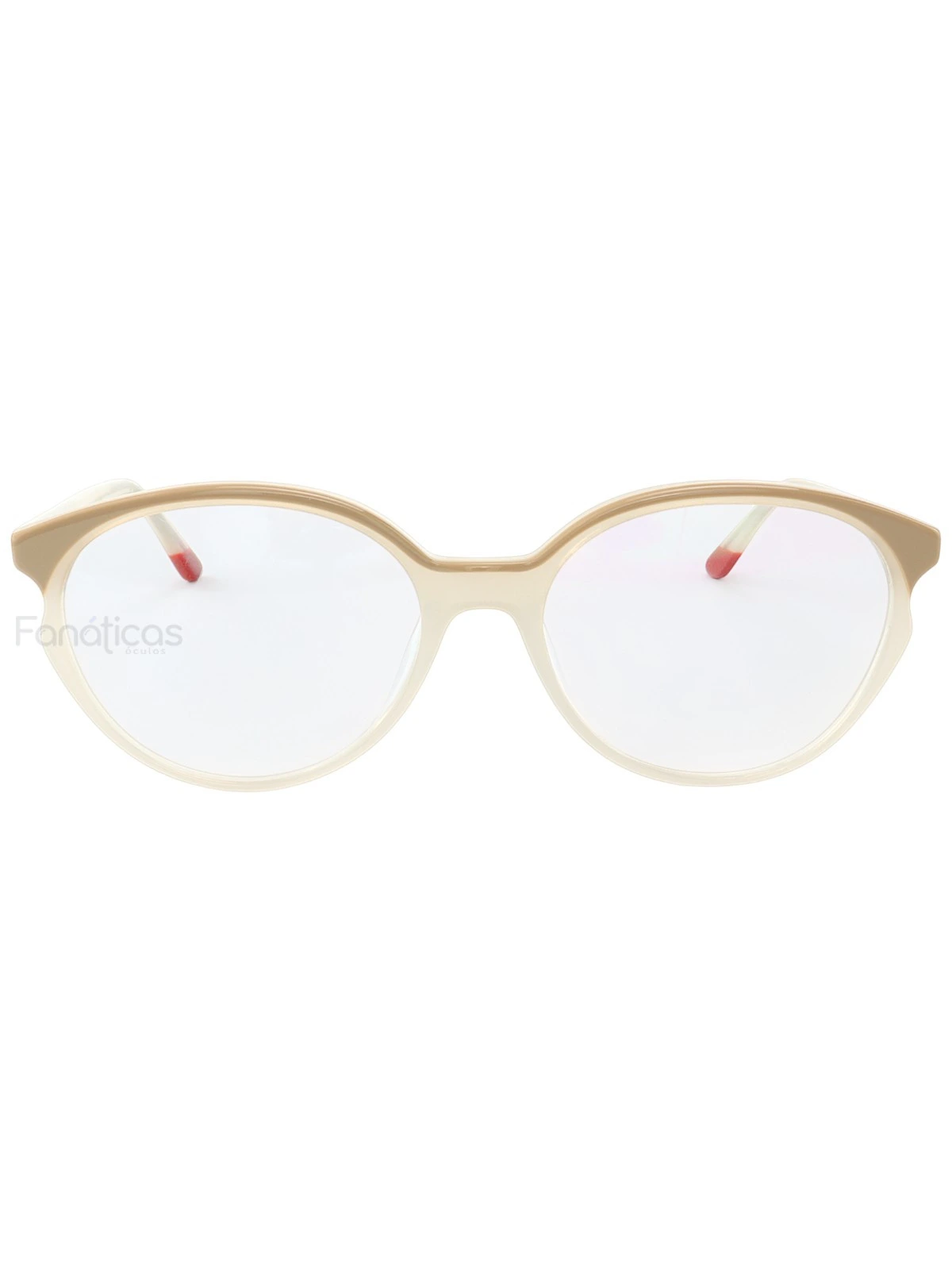 Armação de Óculos Oval MC3836 Creme