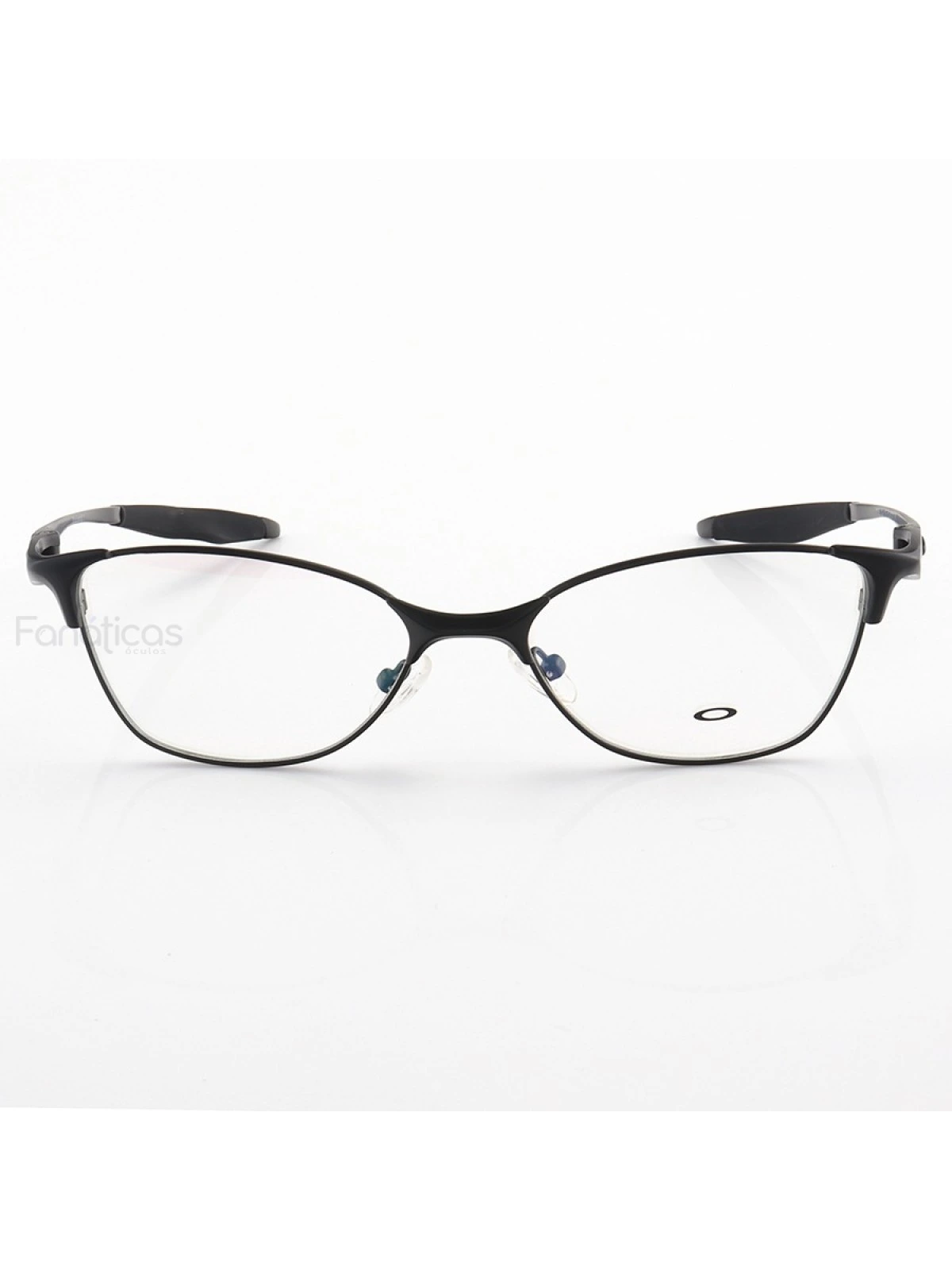 Armação de Óculos Oval Metal Bracket 8.1 Preto