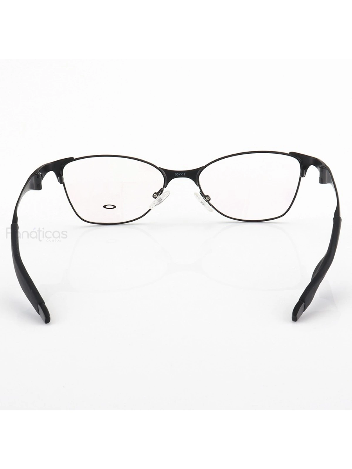 Armação de Óculos Oval Metal Bracket 8.1 Preto