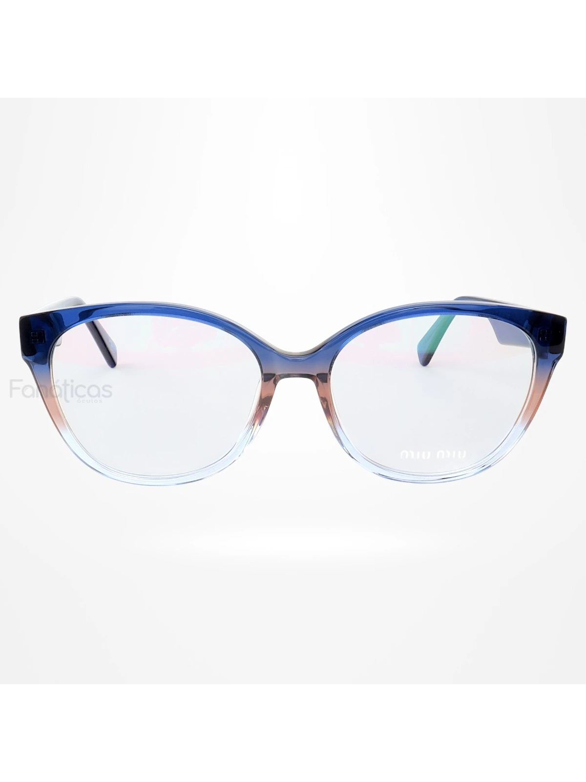 Armação de Óculos Oval MM01 Azul Degrade