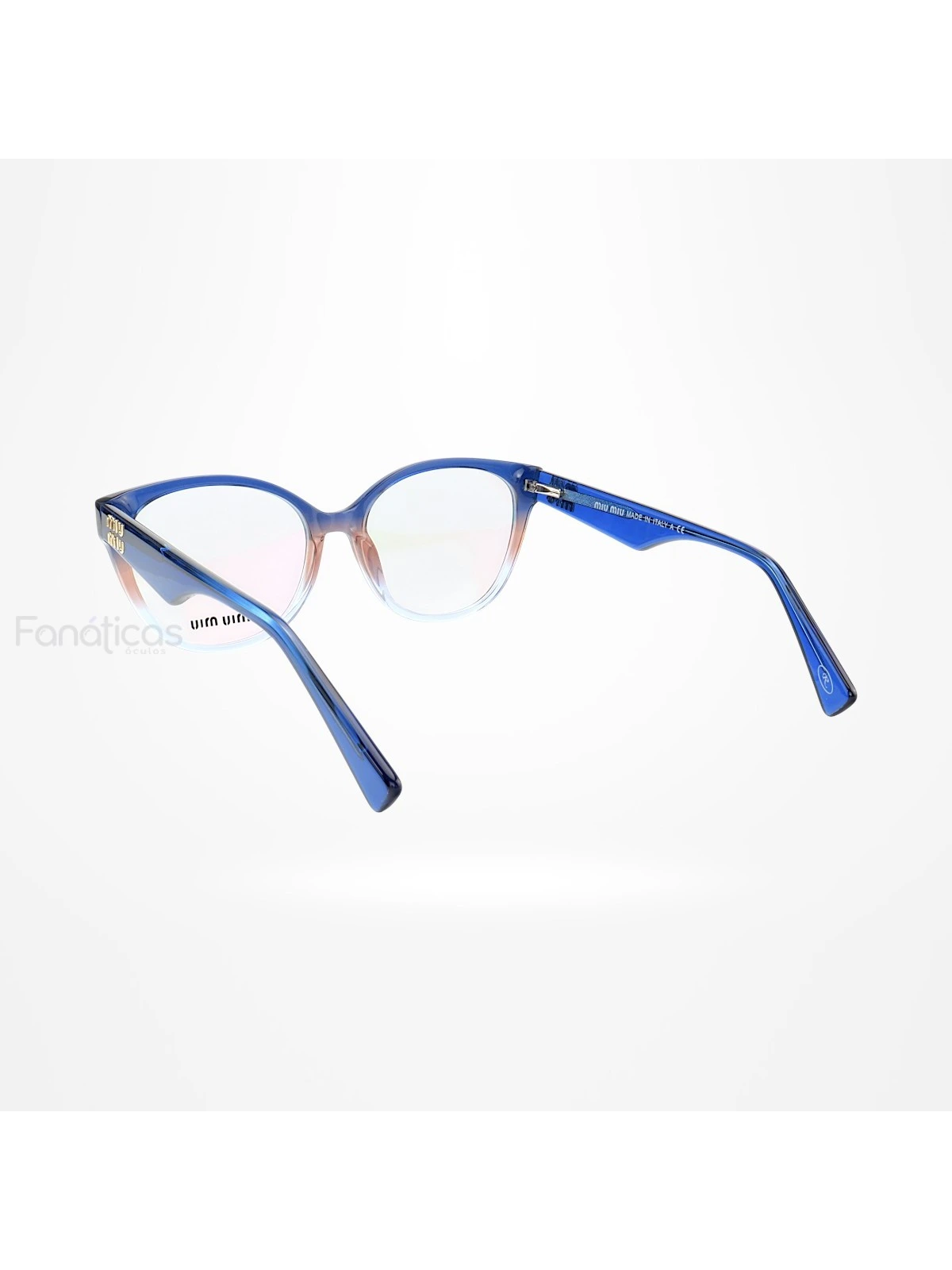 Armação de Óculos Oval MM01 Azul Degrade