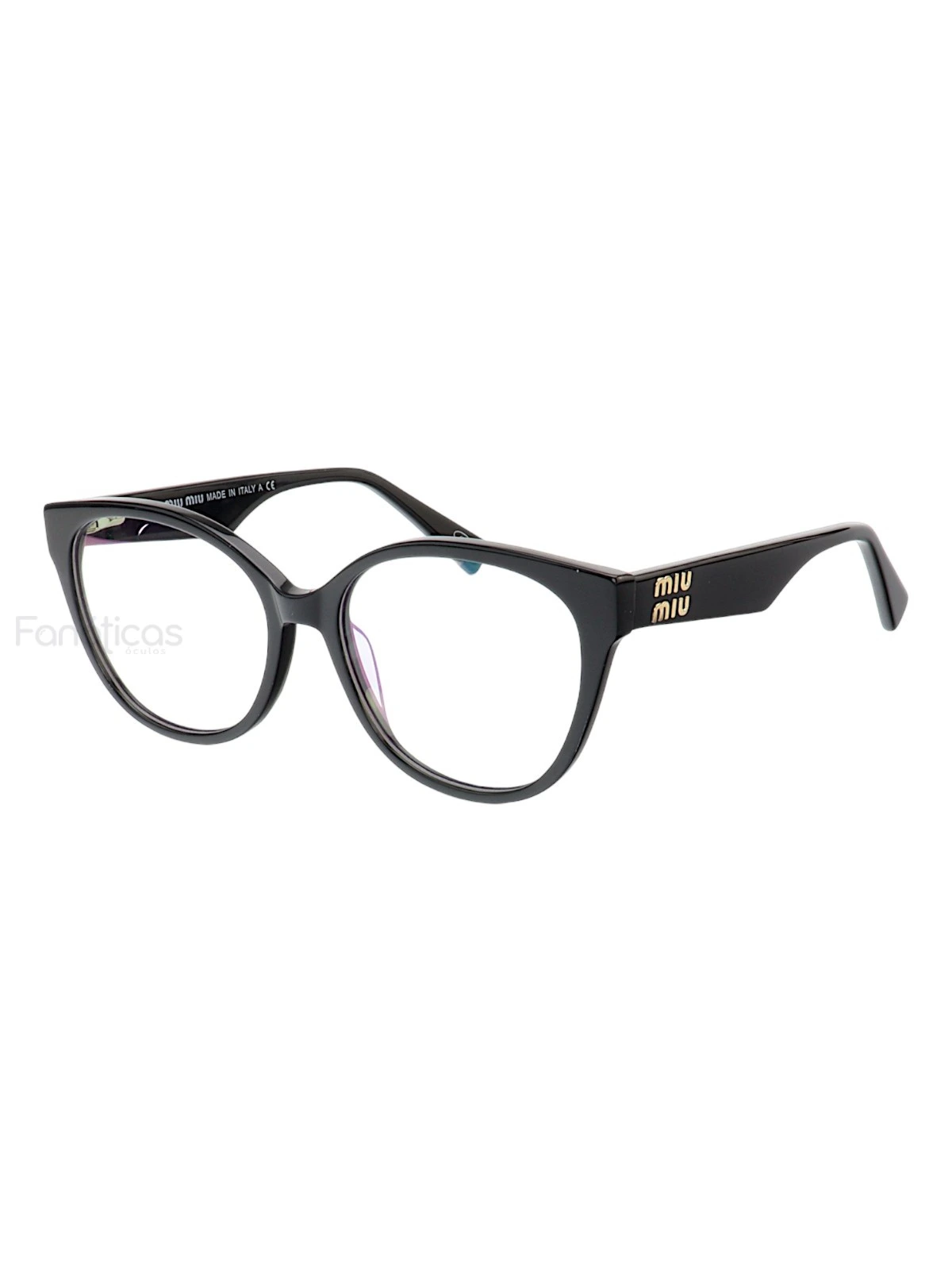 Armação de Óculos Oval MM01 Preto