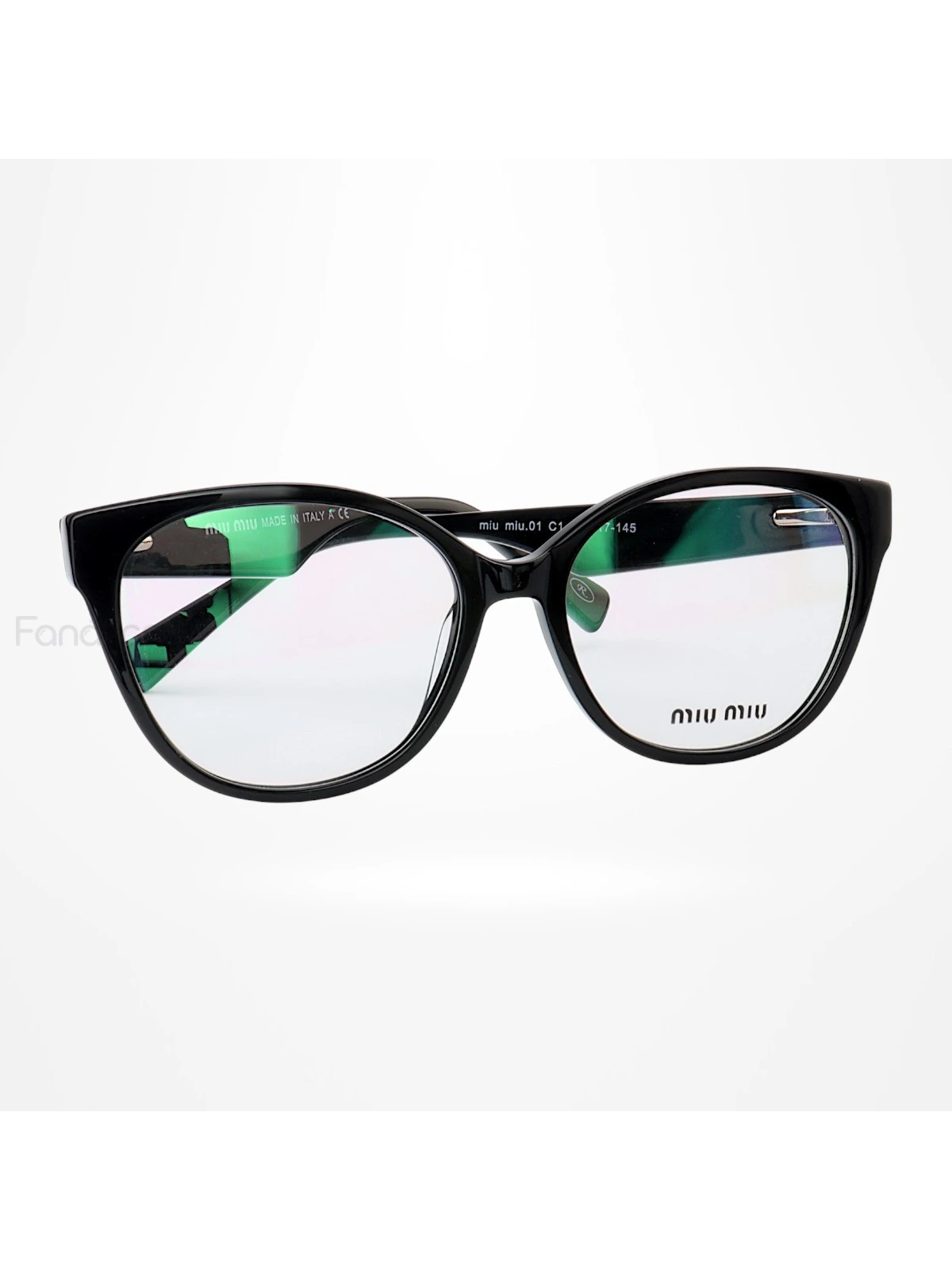 Armação de Óculos Oval MM01 Preto