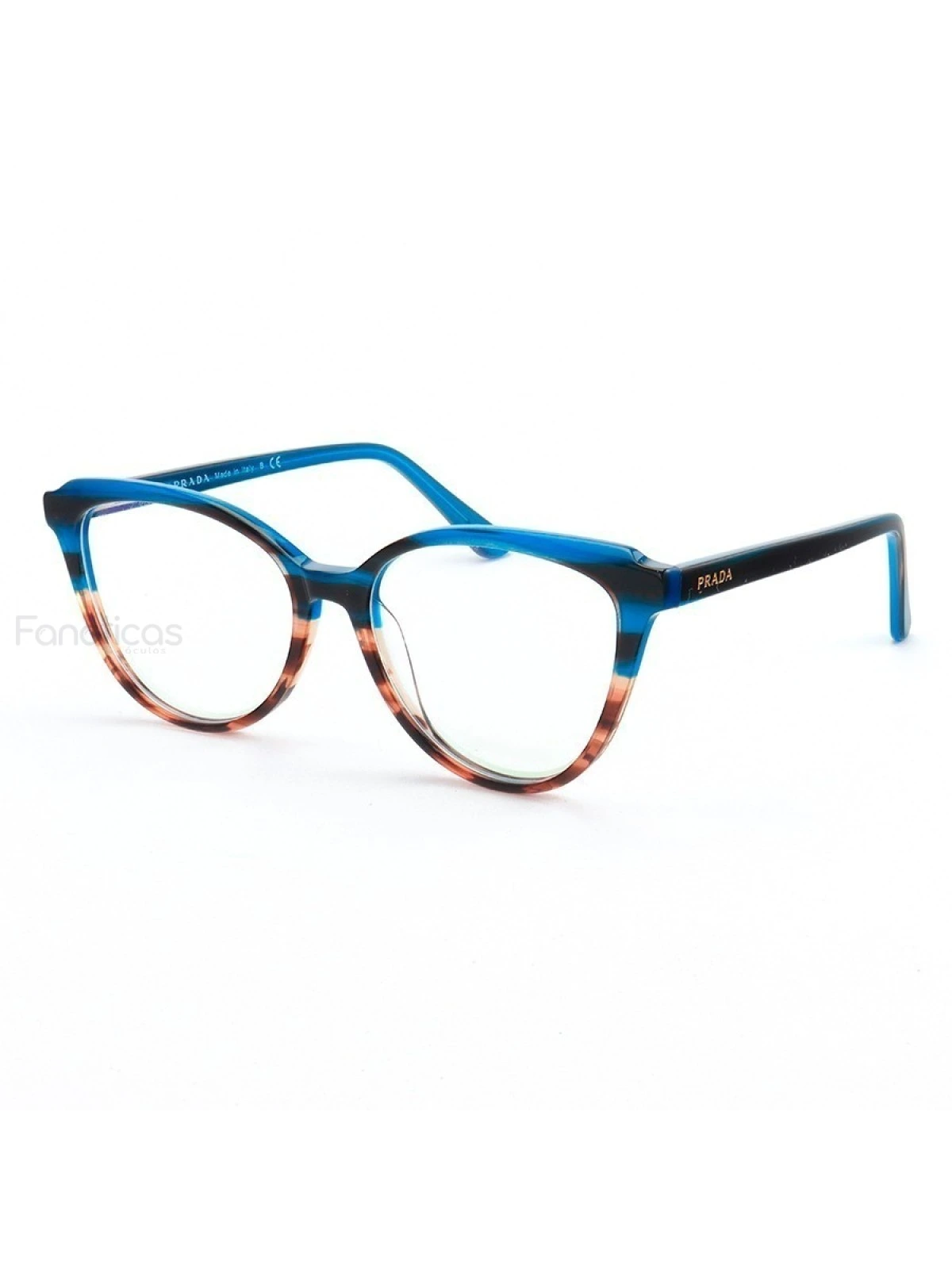 Armação de Óculos Oval PD5377 Azul Degrade
