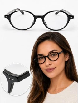 Armação de Óculos Oval RM0747 Preto