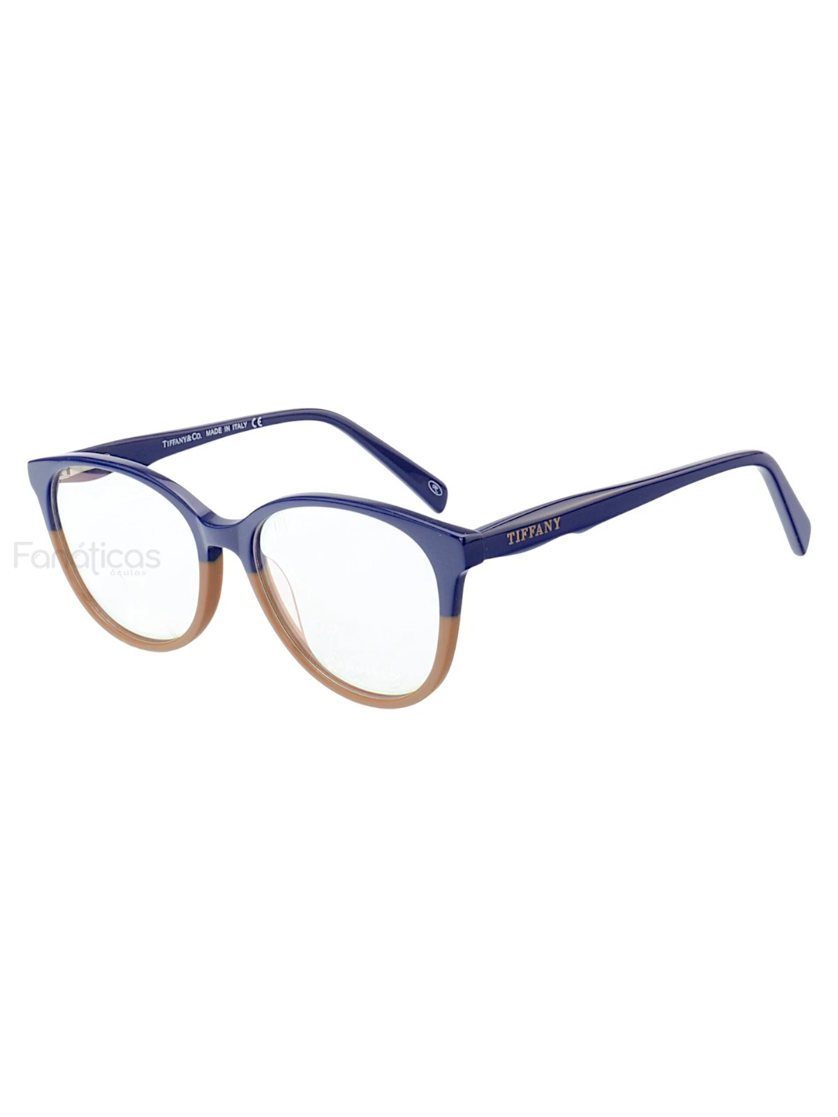 Armação de Óculos Oval TF2175 Azul e Nude