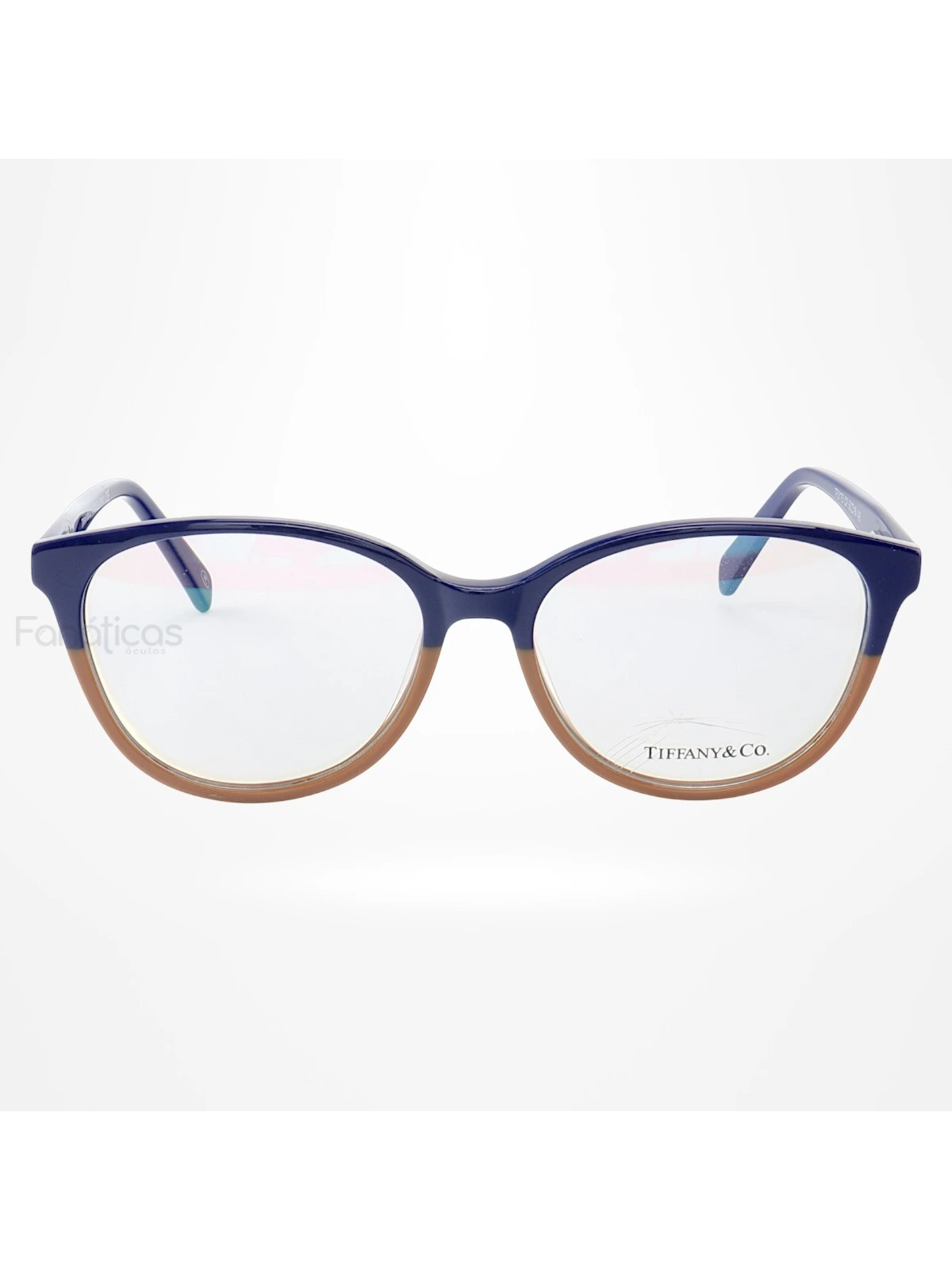 Armação de Óculos Oval TF2175 Azul e Nude