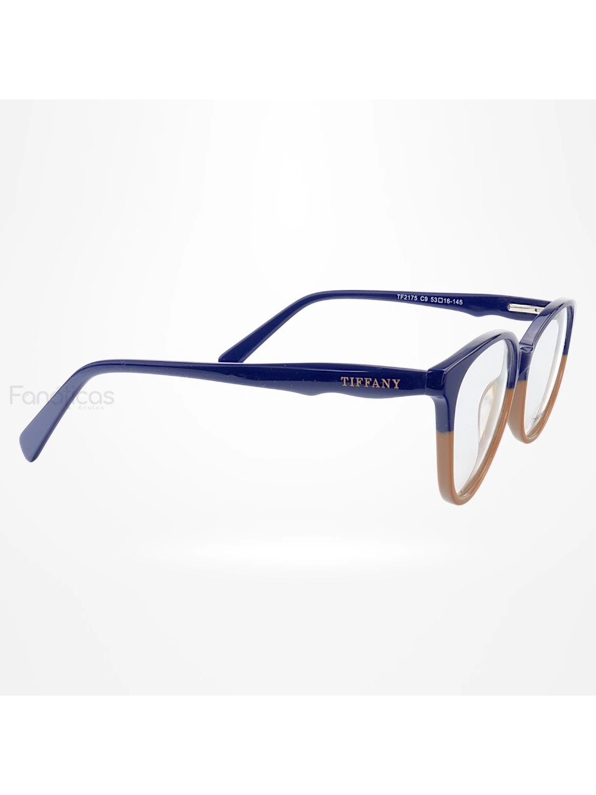 Armação de Óculos Oval TF2175 Azul e Nude