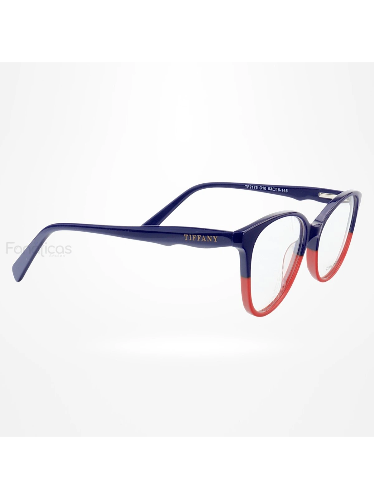 Armação de Óculos Oval TF2175 Azul e Vermelho