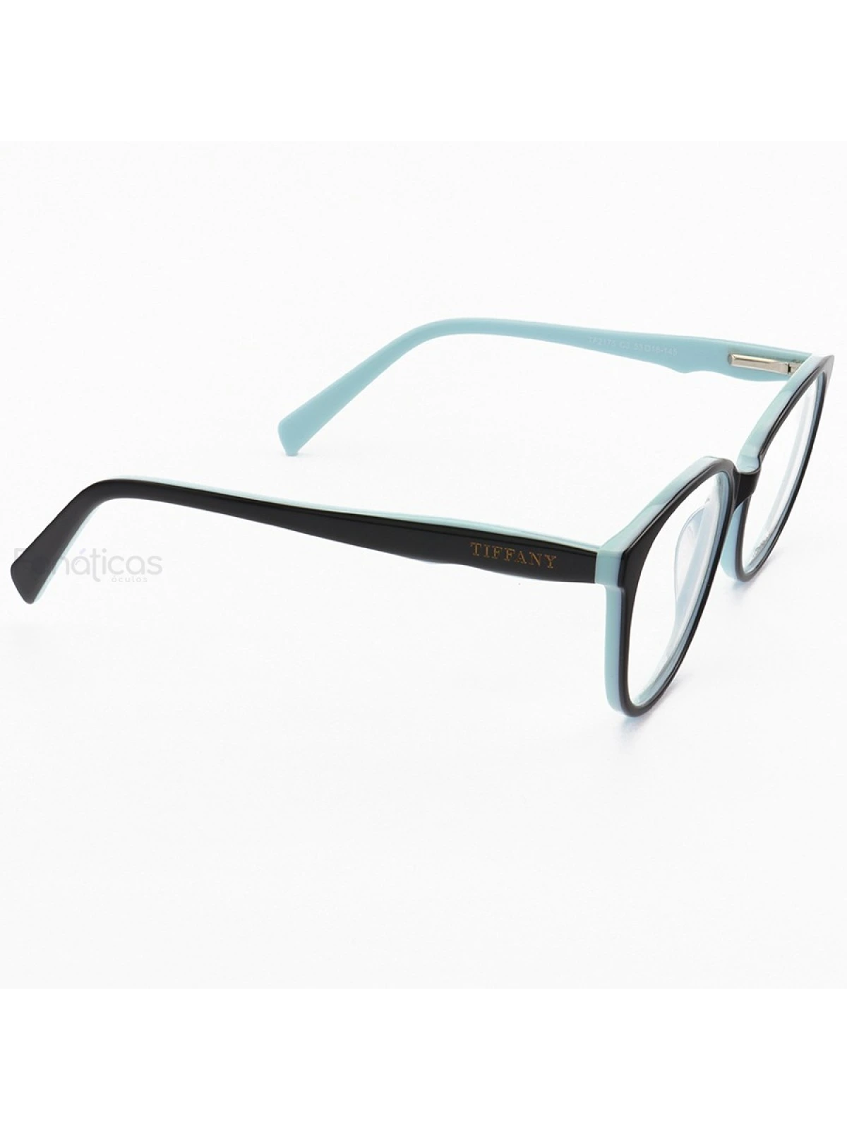 Armação de Óculos Oval TF2175 Preto e Azul