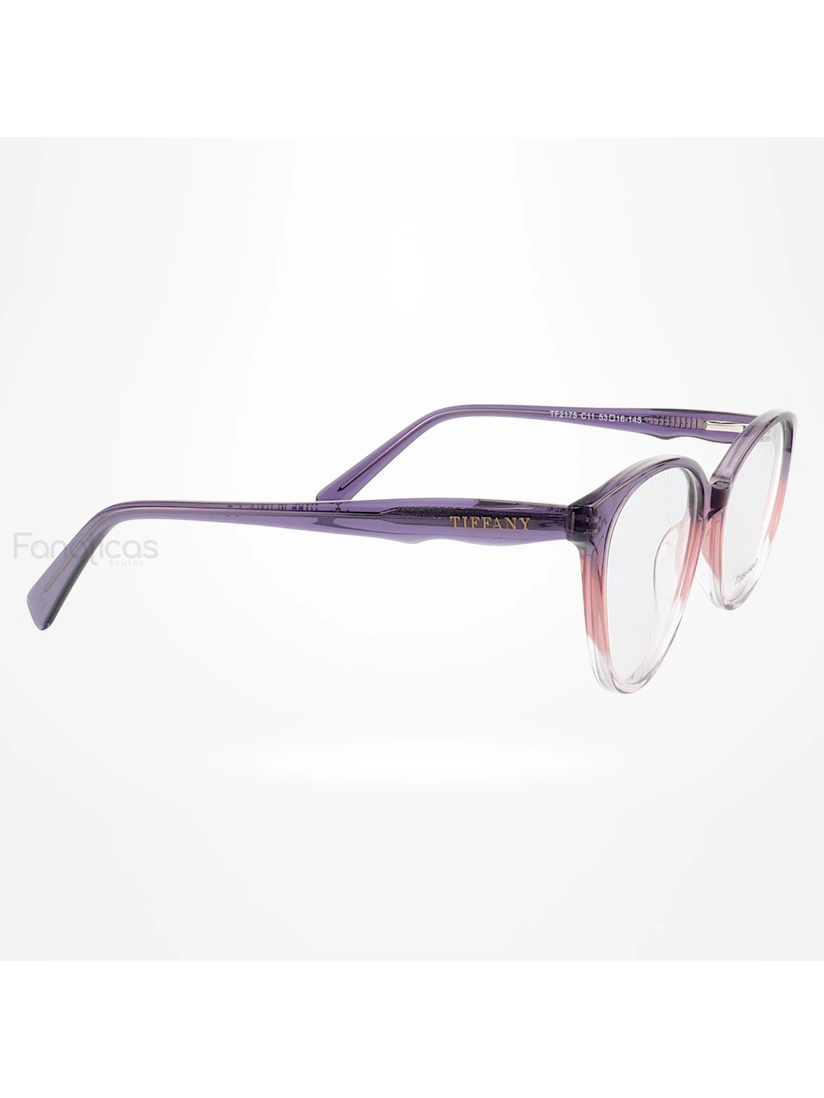 Armação de Óculos Oval TF2175 Roxo Degrade
