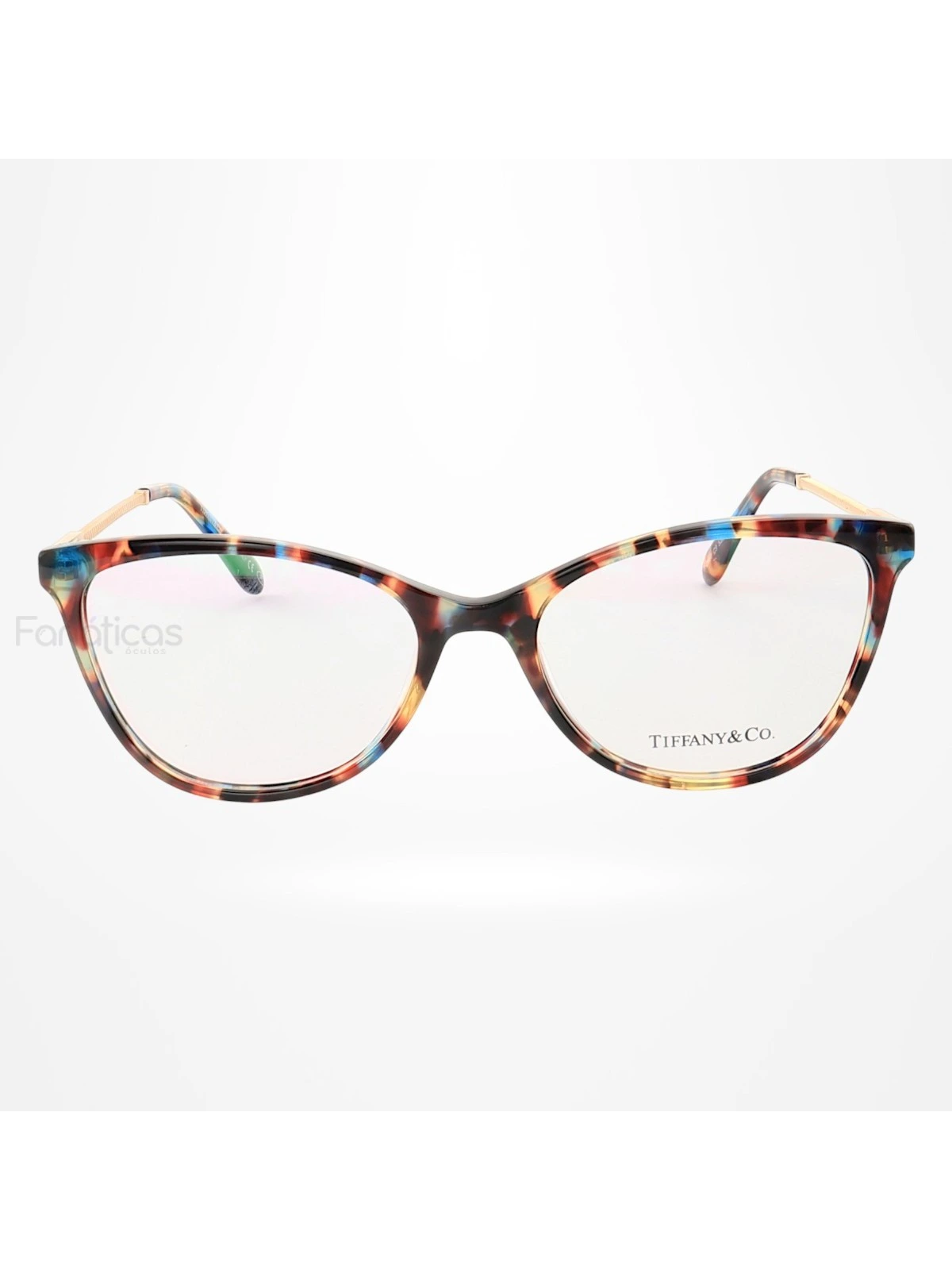 Armação de Óculos Oval TF2668 Azul Tartaruga