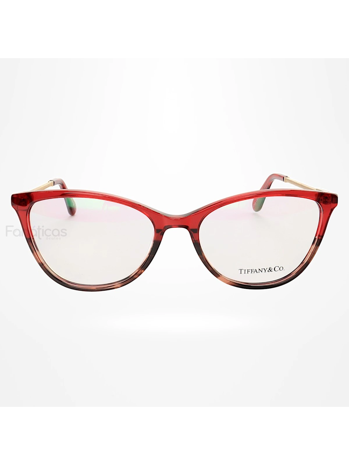 Armação de Óculos Oval TF2668 Vermelho Degrade