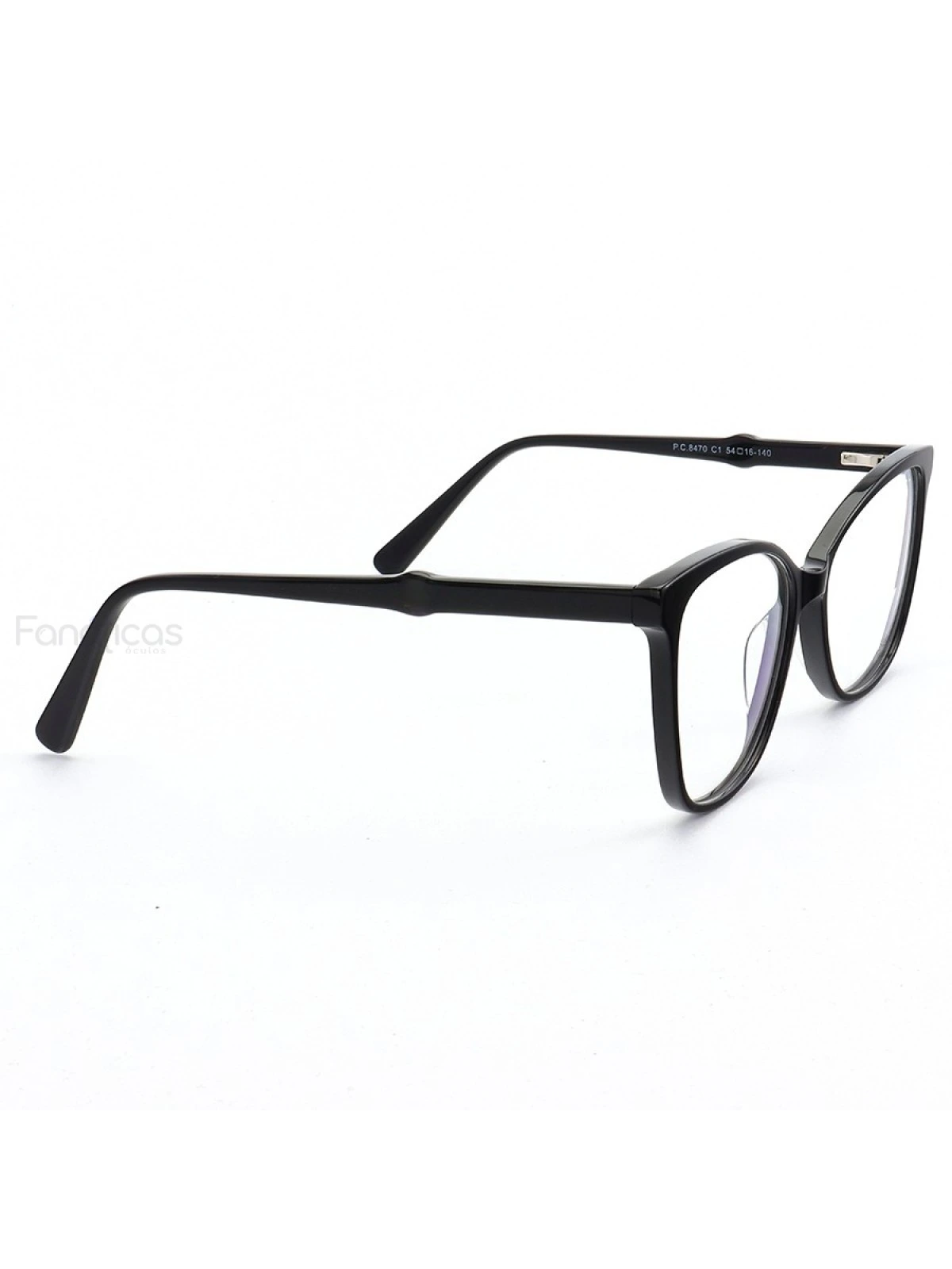 Armação de Óculos Quadrada  PC8470 Preto