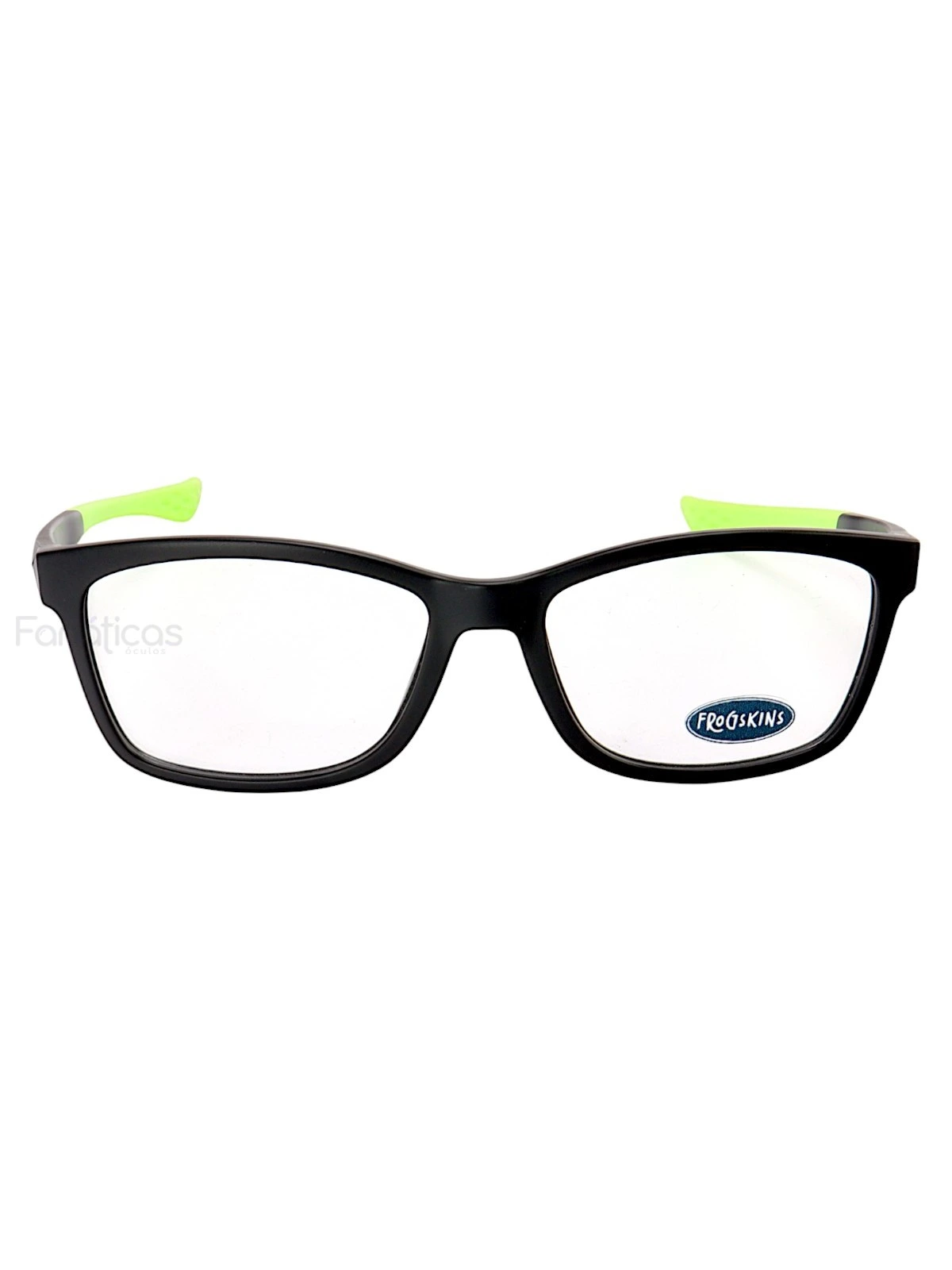 Armação de Óculos Quadrada 8129 Acetato Preto e Verde Masculina