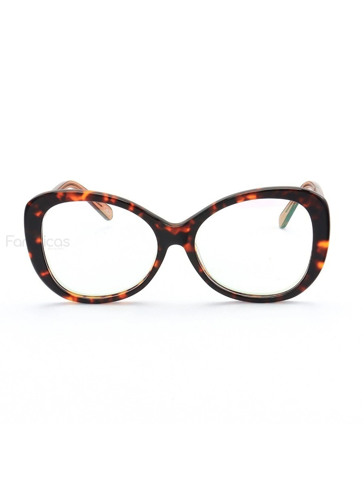 Armação de Óculos Quadrada CL00110 Marrom Tartaruga