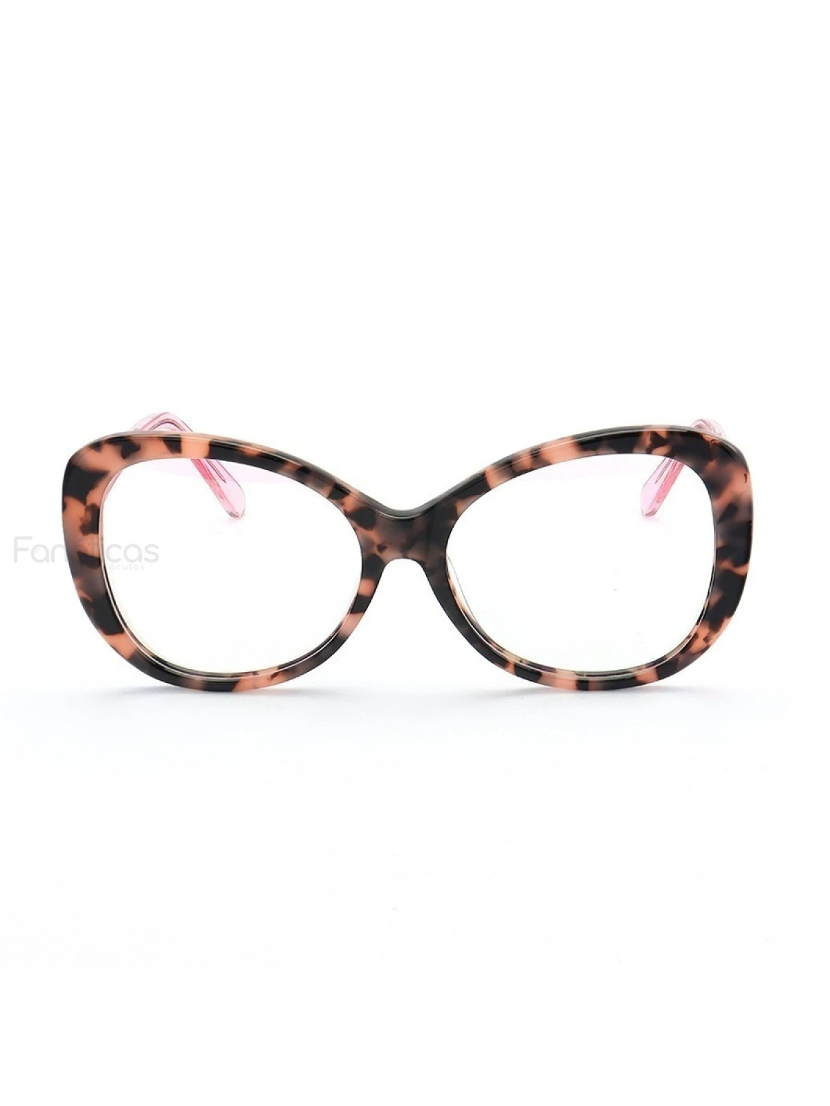 Armação de Óculos Quadrada CL00110 Rosa Tartaruga