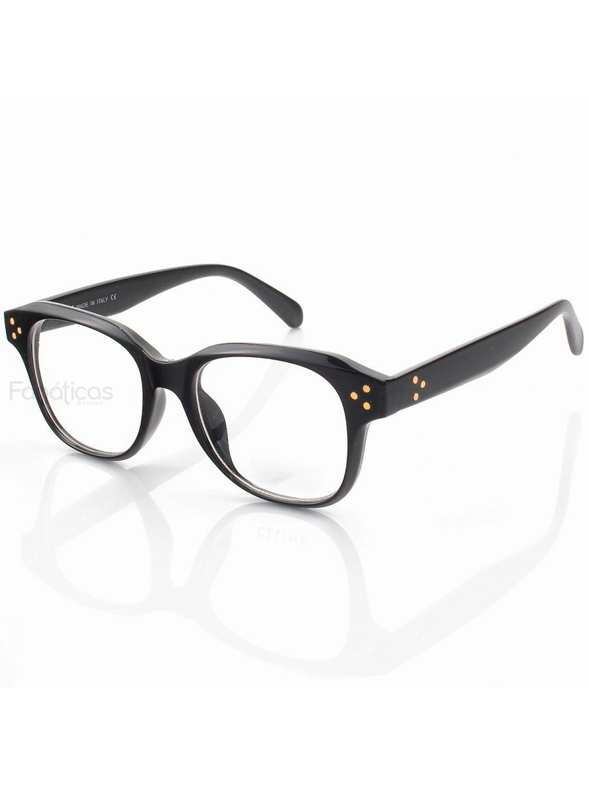Armação de Óculos Quadrada CL41457 Preto