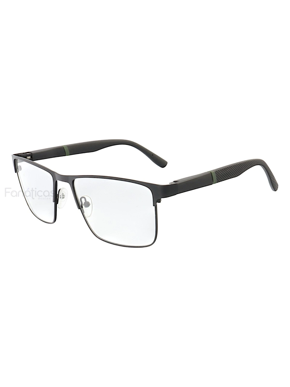 Armação de Óculos 2306 Quadrado Preto e Verde