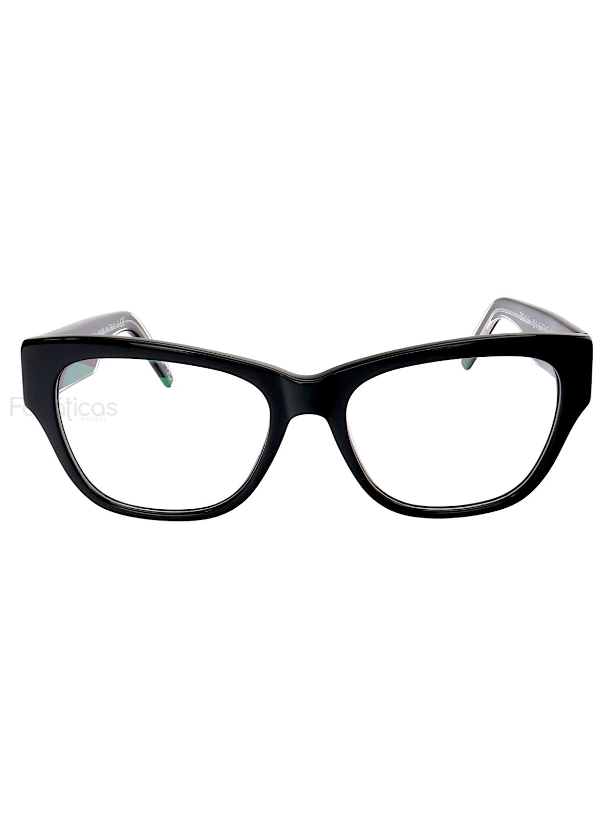 Armação de Óculos Quadrada D4054 Preto