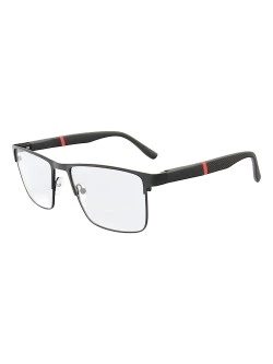 Armação de Óculos 2306 Quadrado Preto e Vermelho