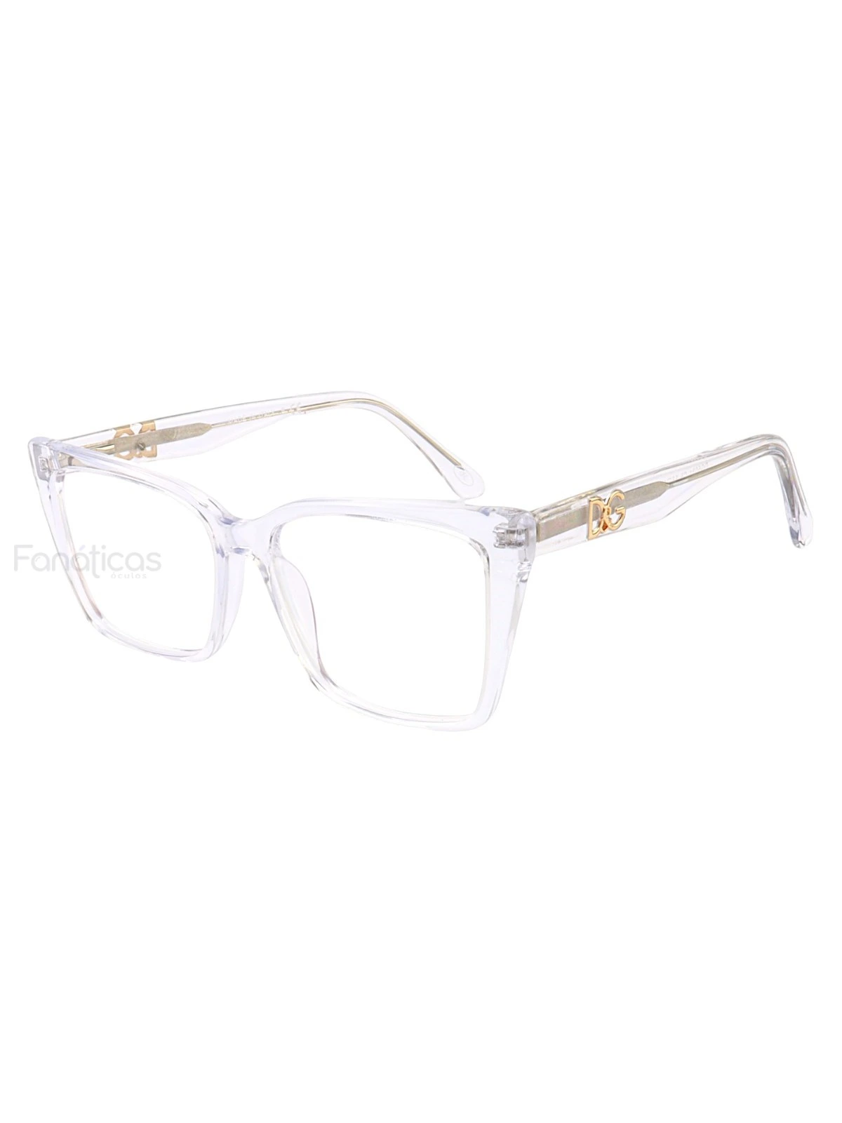 Armação de Óculos Quadrada DG5031 Acetato Transparente