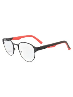 Armação de Óculos 5510 Redondo Preto e Vermelho