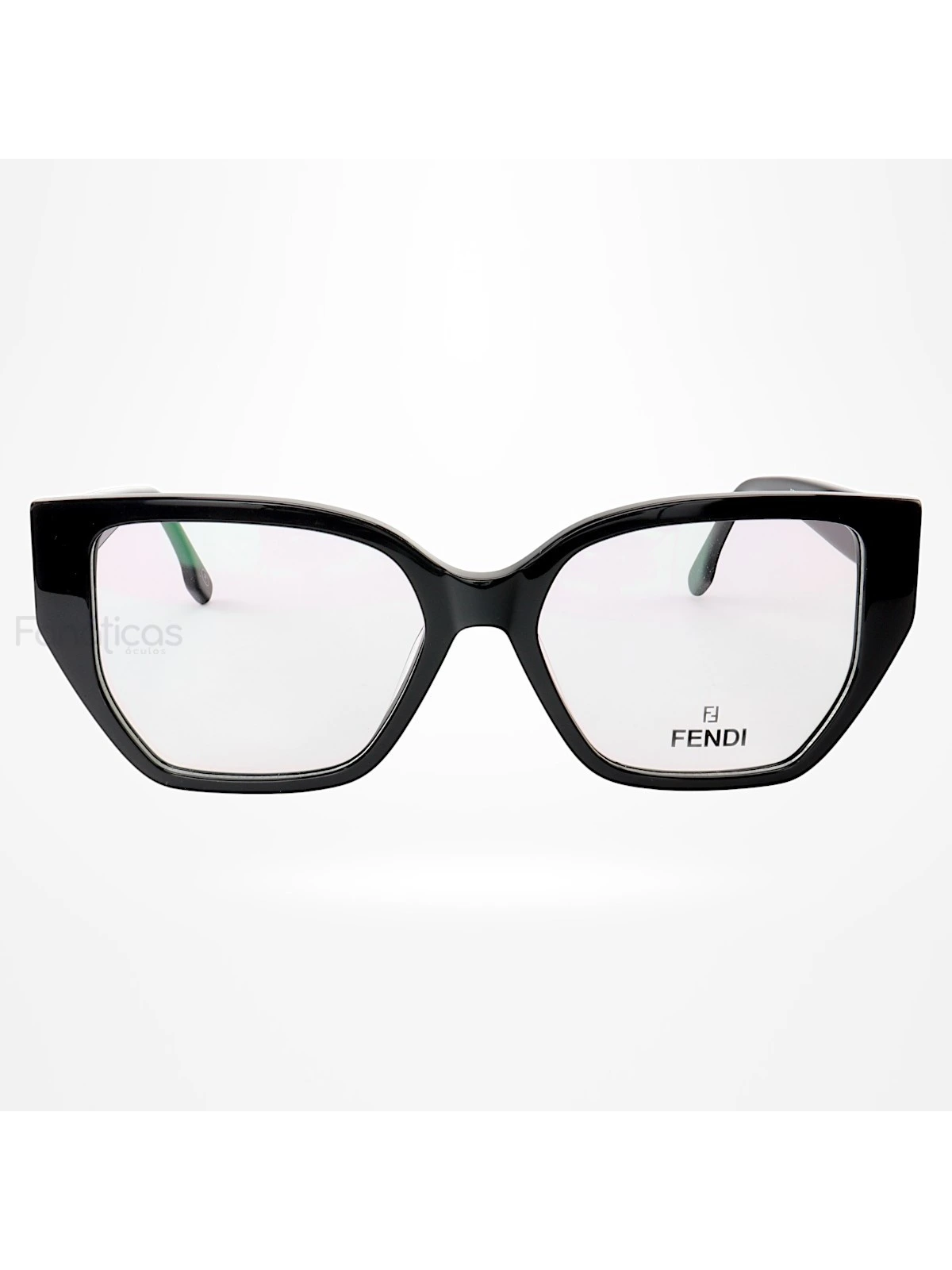 Armação de Óculos Quadrada FE50073 Preto