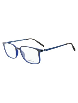 Armação de Óculos Quadrada MB0196O Preto e Azul