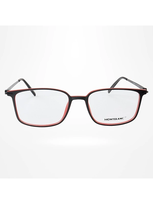 Armação de Óculos Quadrada MB0196O Preto e Vermelho