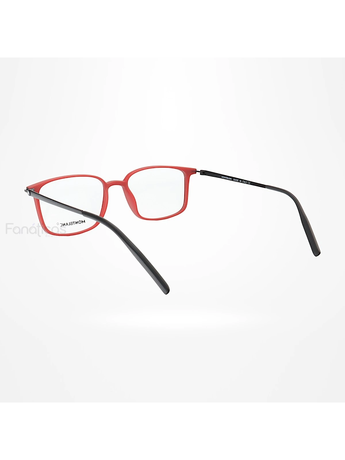 Armação de Óculos Quadrada MB0196O Preto e Vermelho