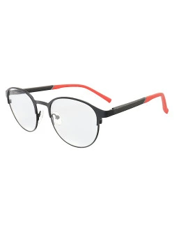 Armação de Óculos 6003 Redondo Preto e Vermelho