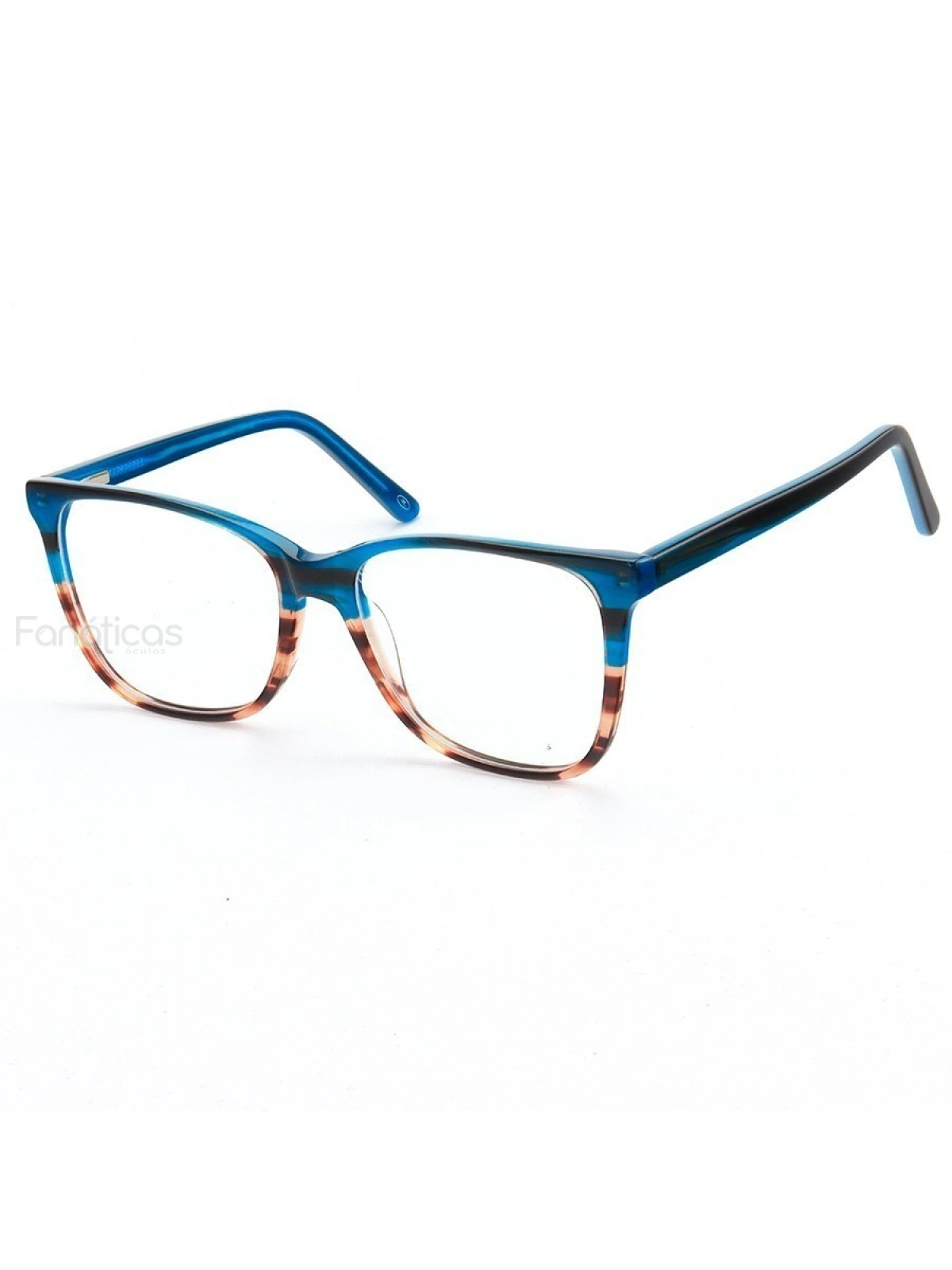 Armação de Óculos Quadrada MJ496 Azul Degrade