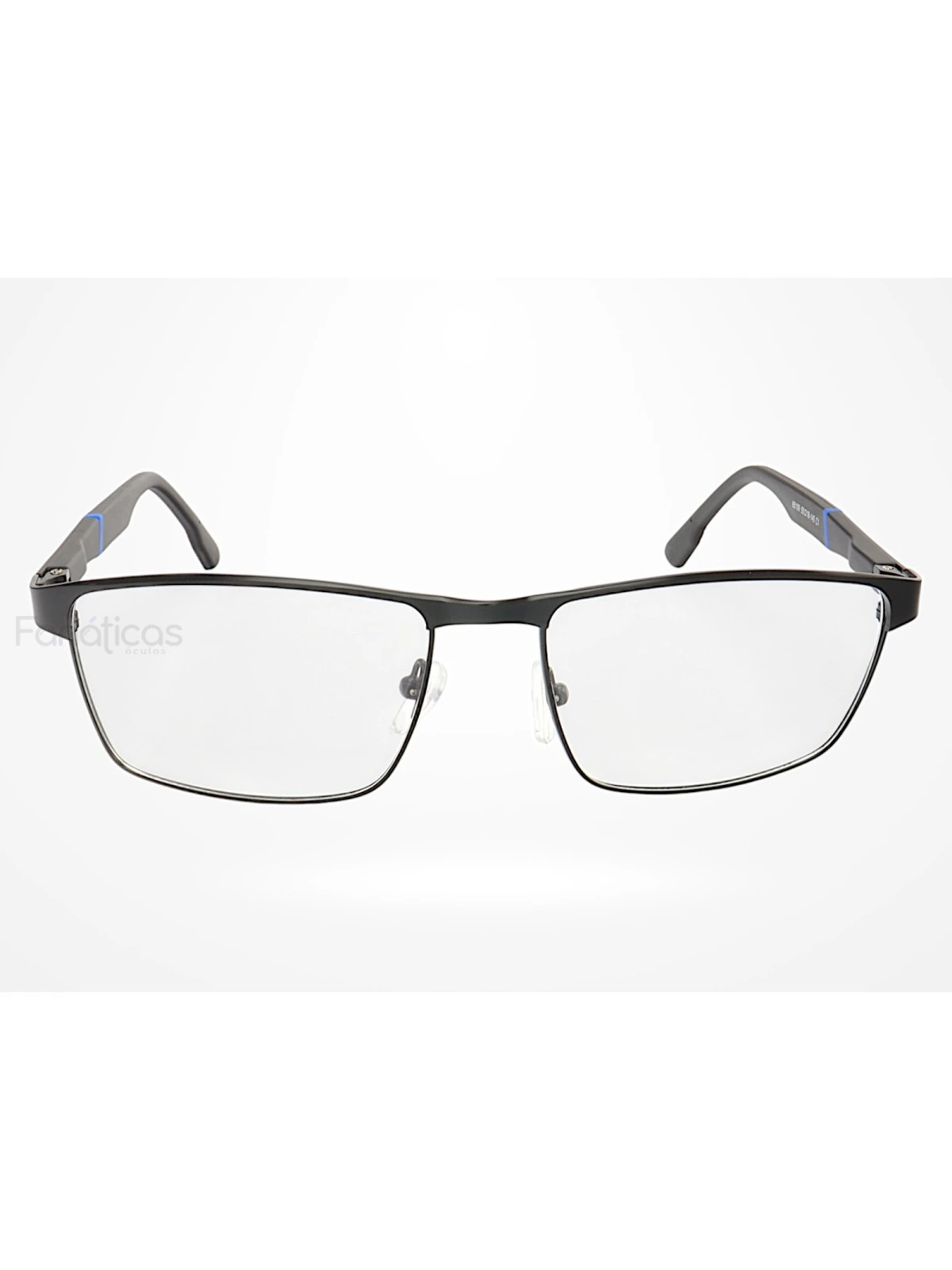 Armação de Óculos 65109 Quadrado Preto e Azul