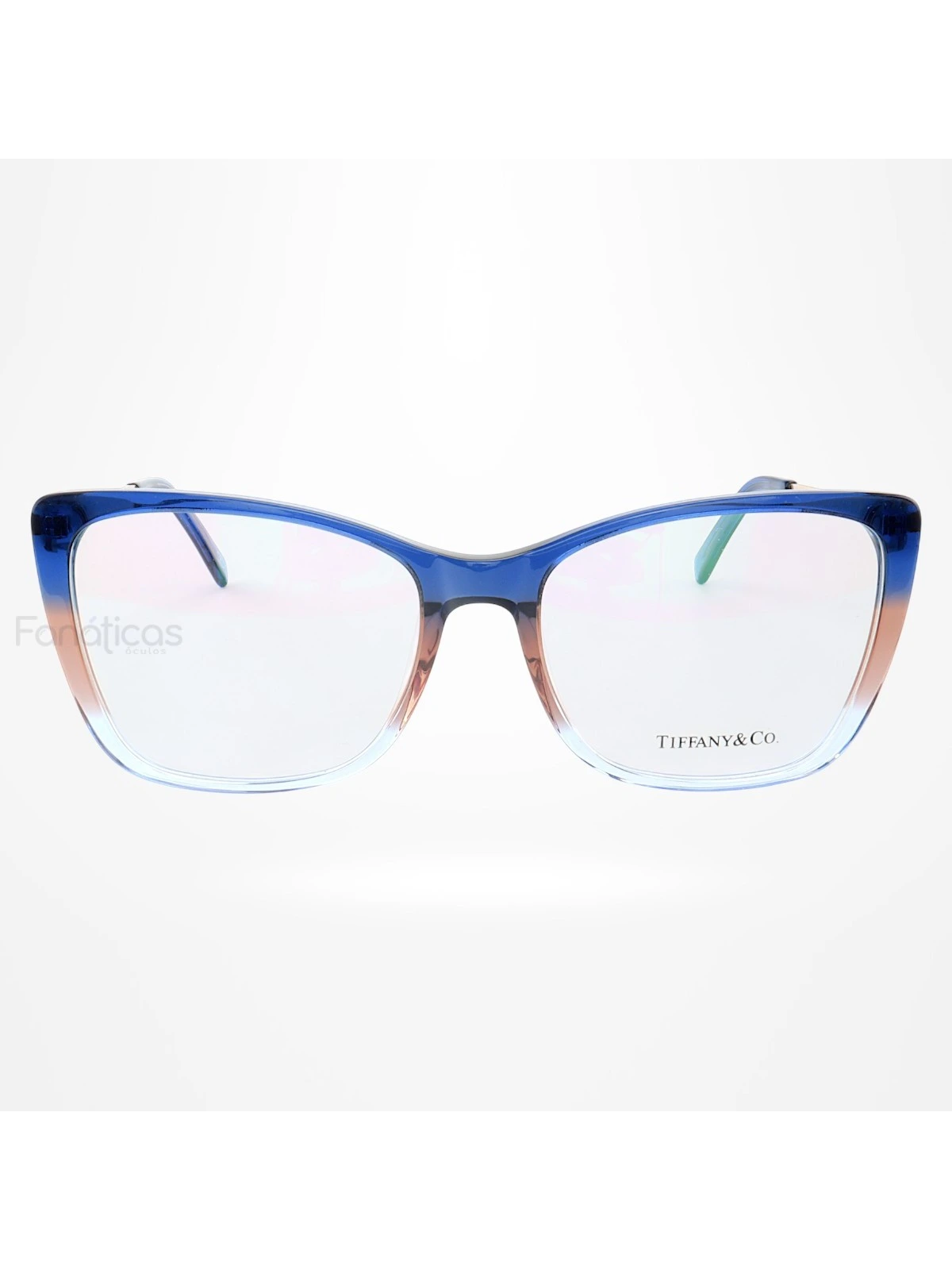 Armação de Óculos Quadrada TF2162 Azul Rosa Degrade