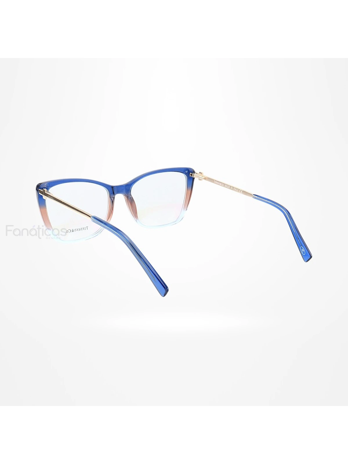 Armação de Óculos Quadrada TF2162 Azul Rosa Degrade