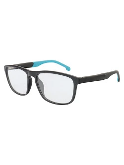 Armação de Óculos 76004 Quadrado Preto e Azul Claro