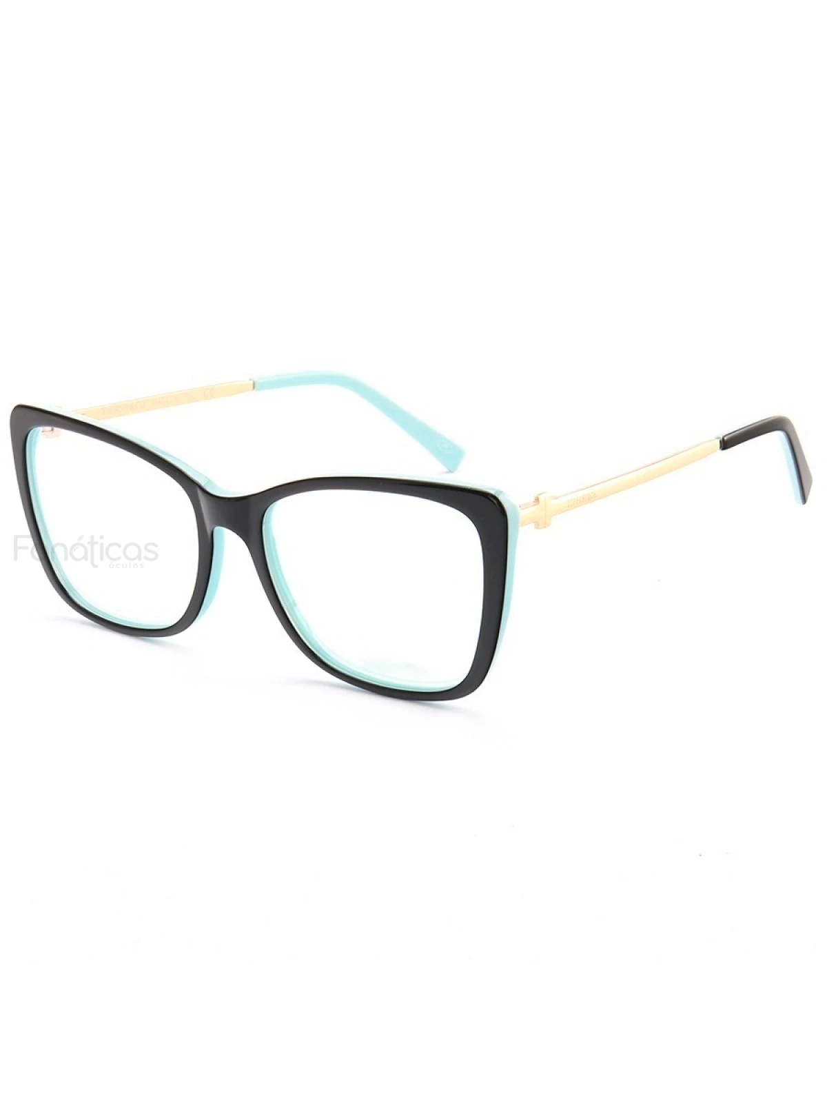 Armação de Óculos Quadrada TF2162 Preto e Azul