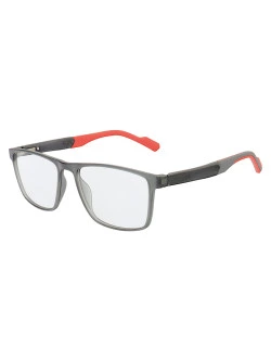 Armação de Óculos 76006 Quadrado Cinza e Vermelho