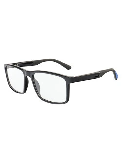 Armação de Óculos 76009 Quadrado Preto Brilho e Azul