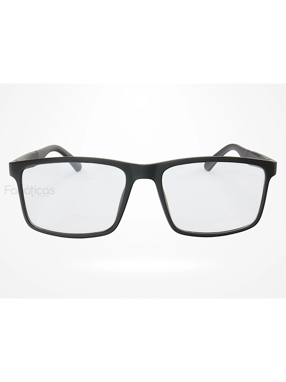 Armação de Óculos 76009 Quadrado Preto e Azul Claro