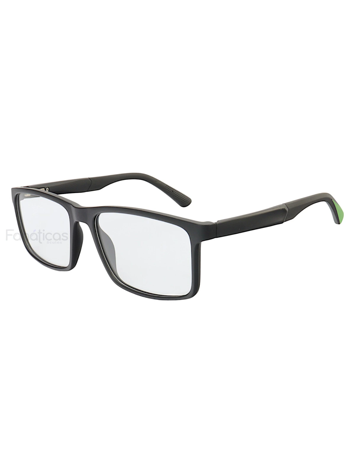 Armação de Óculos 76009 Quadrado Preto e Verde