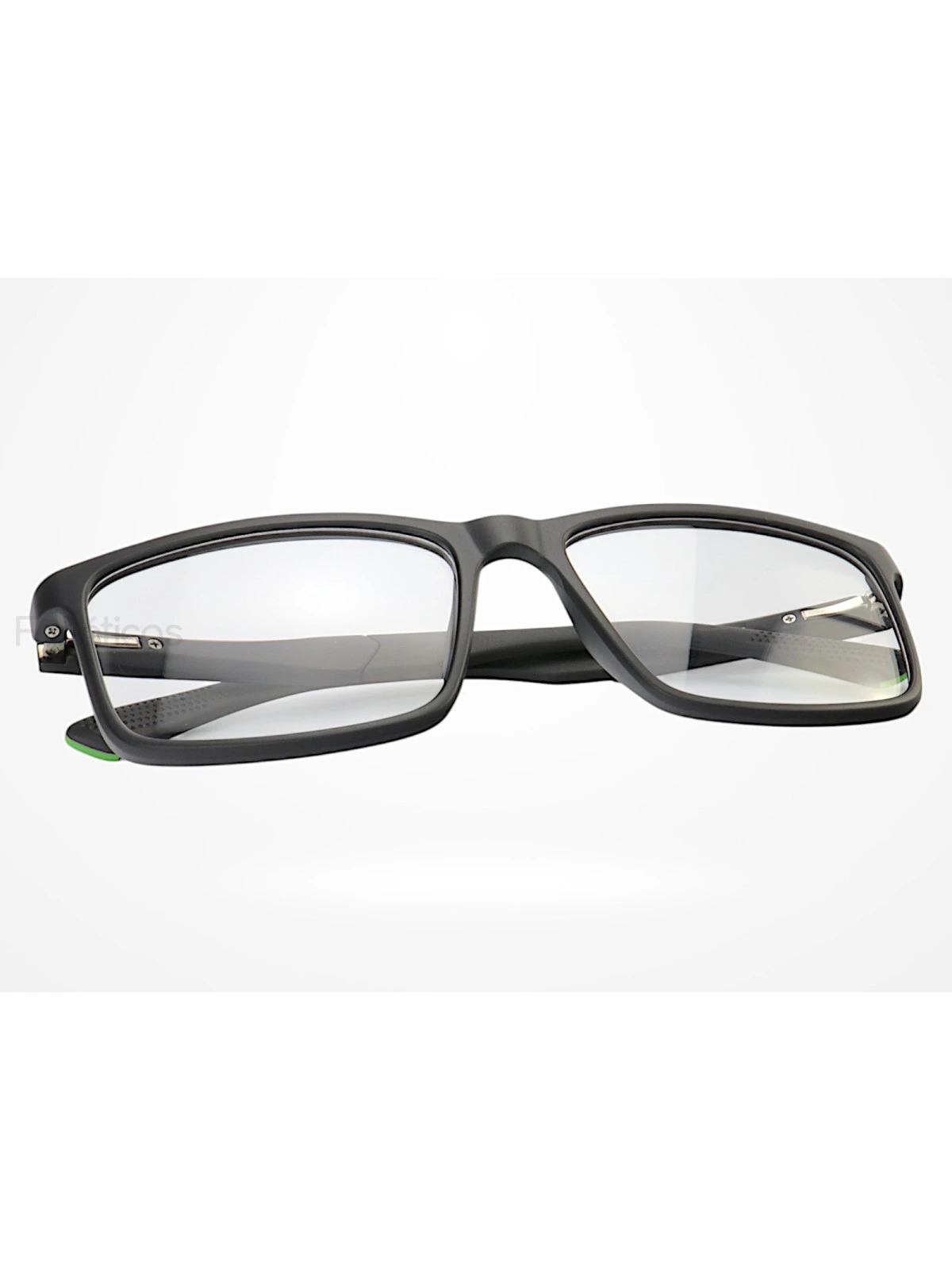 Armação de Óculos 76009 Quadrado Preto e Verde