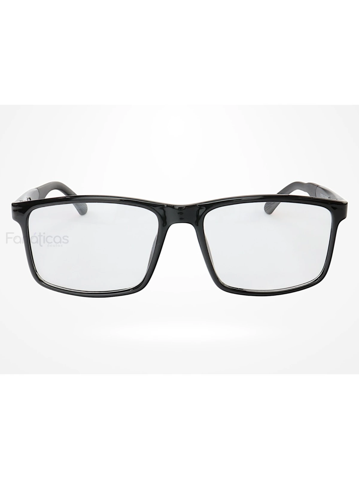 Armação de Óculos 76009 Quadrado Preto e Vermelho