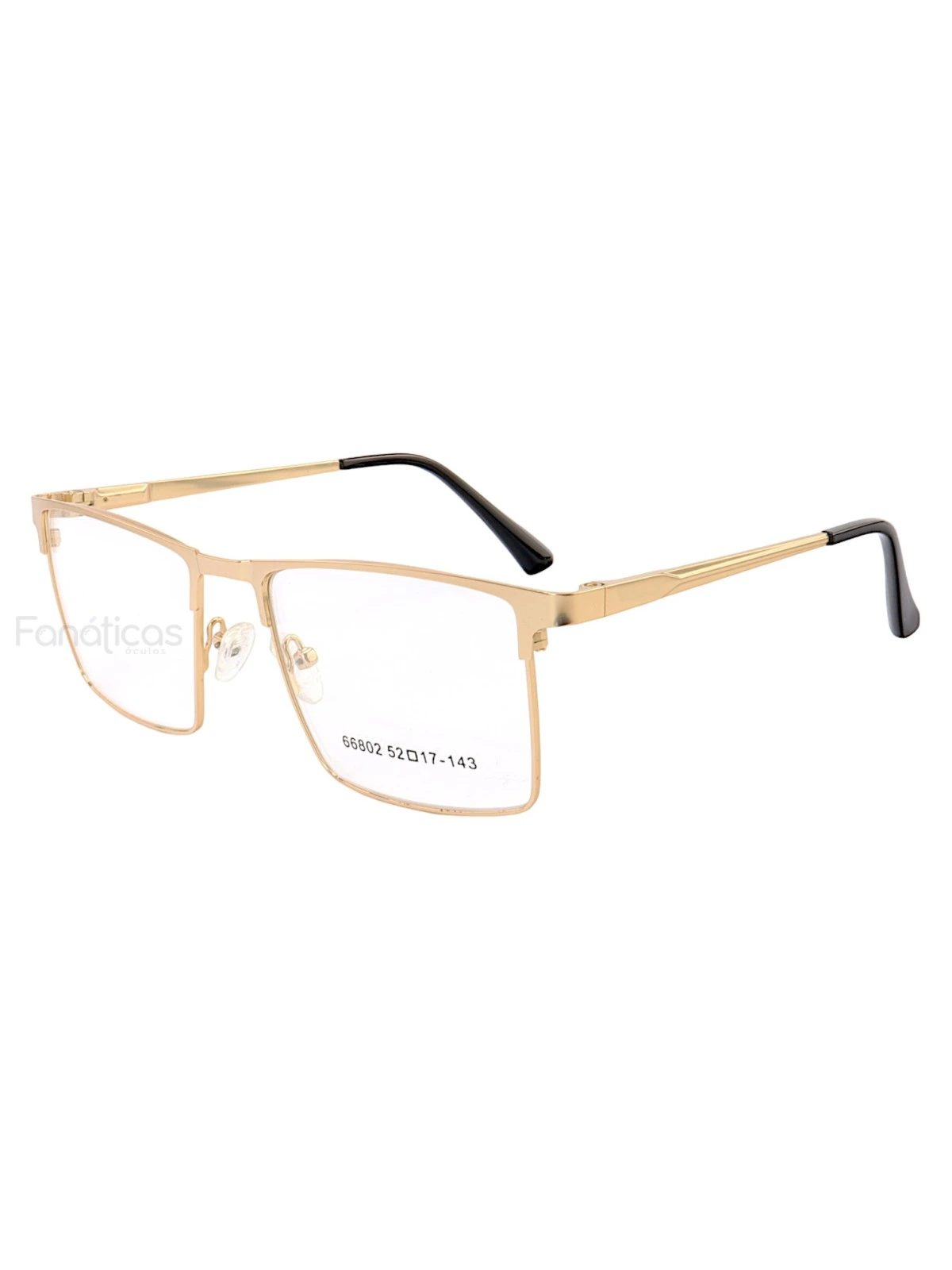 Armação de Óculos Quadrado 66802 Dourado