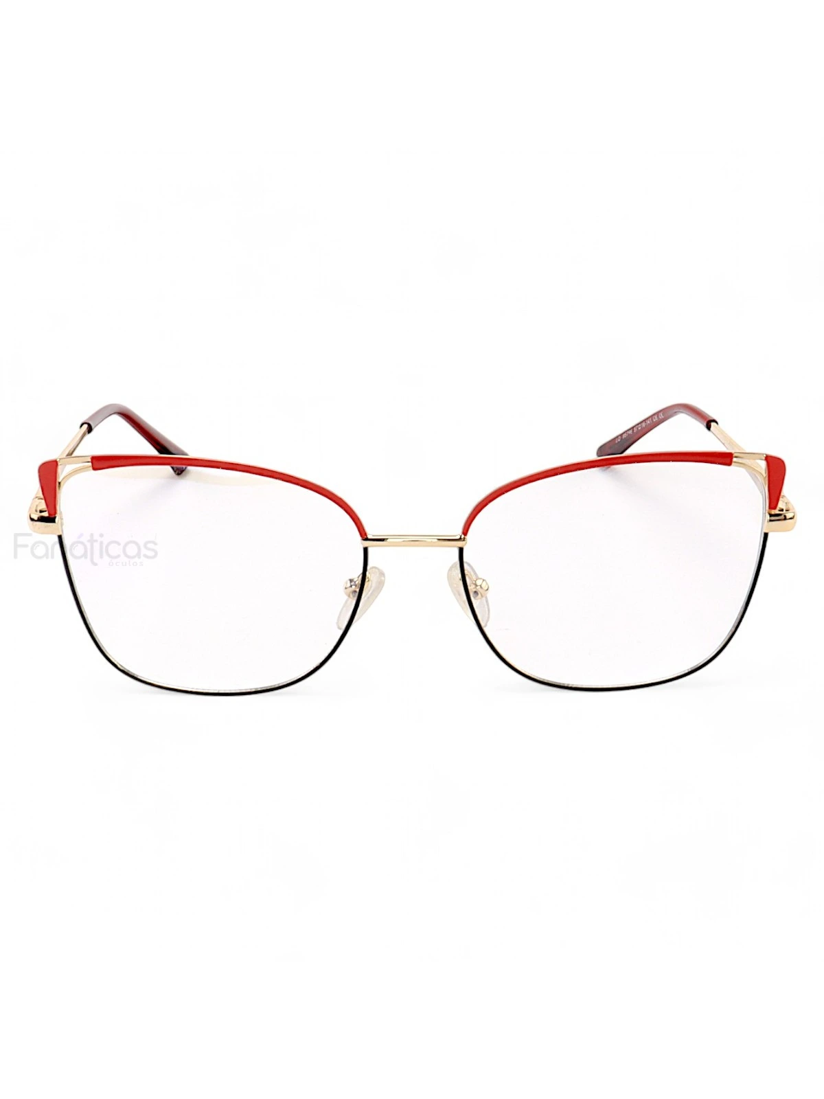 Armação de Óculos Quadrado 95796 Vermelho e Preto